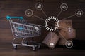 Online shopping, delivery and digital business concept Royalty Free Stock Photo