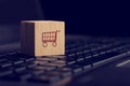 Online shopping and e-commerce background Royalty Free Stock Photo