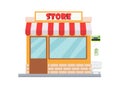 Web store market on Flat design style modern Royalty Free Stock Photo