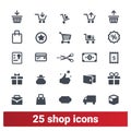 Online Shopping, E-commerce And Retail Icons Set