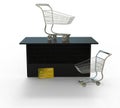 Online shopping. electronic commerce 3d illustration