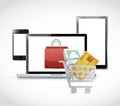 Online shopping. electronics. illustration design
