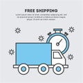 Online shopping flat concept Royalty Free Stock Photo