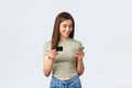 Online shopping, home lifestyle and people concept. Smiling attrctive woman purchase items in internet store, using