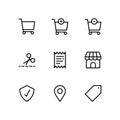 Online Shopping Icon Set Royalty Free Stock Photo