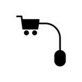 Online shopping icon vector illustration