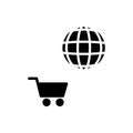 Online shopping icon vector illustration