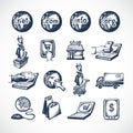 Online shopping icons Royalty Free Stock Photo