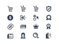 Online shopping icons