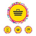 Online shopping icons. Smartphone, cart, buy. Royalty Free Stock Photo