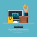 Online shopping infographic