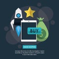 Online shopping infographic