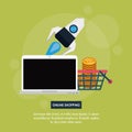 Online shopping infographic