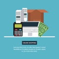 Online shopping infographic