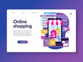 Online shopping landing page template.
