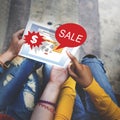 Online Shopping Marketing Sale Promotion Concept Royalty Free Stock Photo