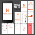 Online Shopping Mobile App UI design.