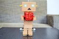 Online shopping, robot delivery christmas present