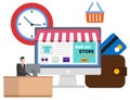 Online Store, Buying in Internet Selling on Site