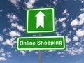 Online shopping sign