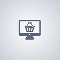 Online shopping, vector best flat icon Royalty Free Stock Photo