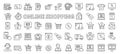 Online shopping vector icons in line design. Shopping, Cart, Bag, Online, Buy, Sale, Retail, E-commerce, Payment, icons