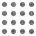 Online shopping vector icons set Royalty Free Stock Photo