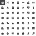 Online Shopping vector icons set Royalty Free Stock Photo