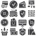 Online shopping vector icons set Royalty Free Stock Photo