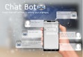 Online smart chatbot vector concept background