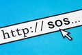 Online SOS Royalty Free Stock Photo