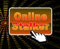 Online Stalker Evil Faceless Bully 2d Illustration Royalty Free Stock Photo