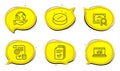 Handout, Settings blueprint and Medical tablet icons set. Online statistics sign. Vector