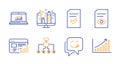 Online statistics, Web report and Creative design icons set. Vector