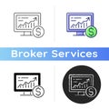 Online stock trading icon