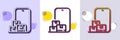 Online storage line icon. Internet delivery sign. Halftone dotted pattern. Vector