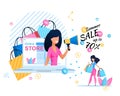 Online Store Banner Offering Great Summer Sales