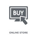 Online store icon from Marketing collection.