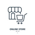 Online Store Icon. Shop, Ecommerce, Shopping Cart. Editable Stroke. Vector Icon Royalty Free Stock Photo