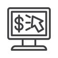 Online store line icon