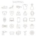 online store sopping icon set