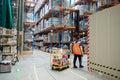 online store warehouse. automatic parcel machin Royalty Free Stock Photo