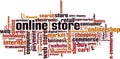 Online store word cloud Royalty Free Stock Photo