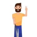 Online stream channel. Vlogger, video streaming. Vector illustration