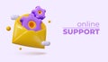 Online support banner Royalty Free Stock Photo