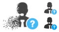 Dissipated Pixel Halftone Online Support Icon Royalty Free Stock Photo