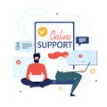 Online Support and Virtual Help Service Banner