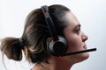 Online support woman operator