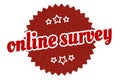 online survey sign. online survey vintage retro label. Royalty Free Stock Photo