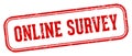 online survey stamp. online survey rectangular stamp on white background Royalty Free Stock Photo